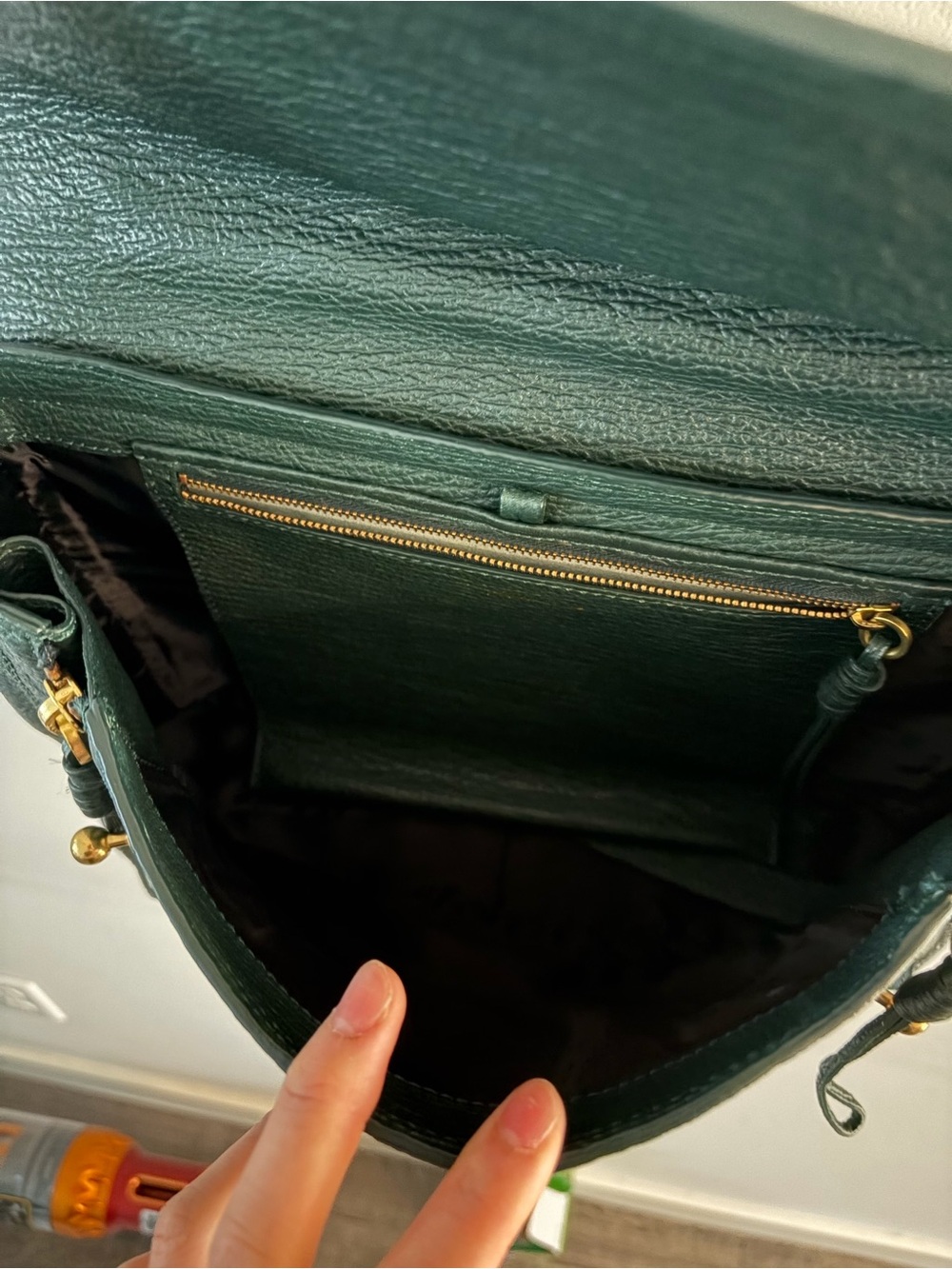 3.1 Phillip Lim Pashli Leather Messenger Satchel Bag in Green image 9